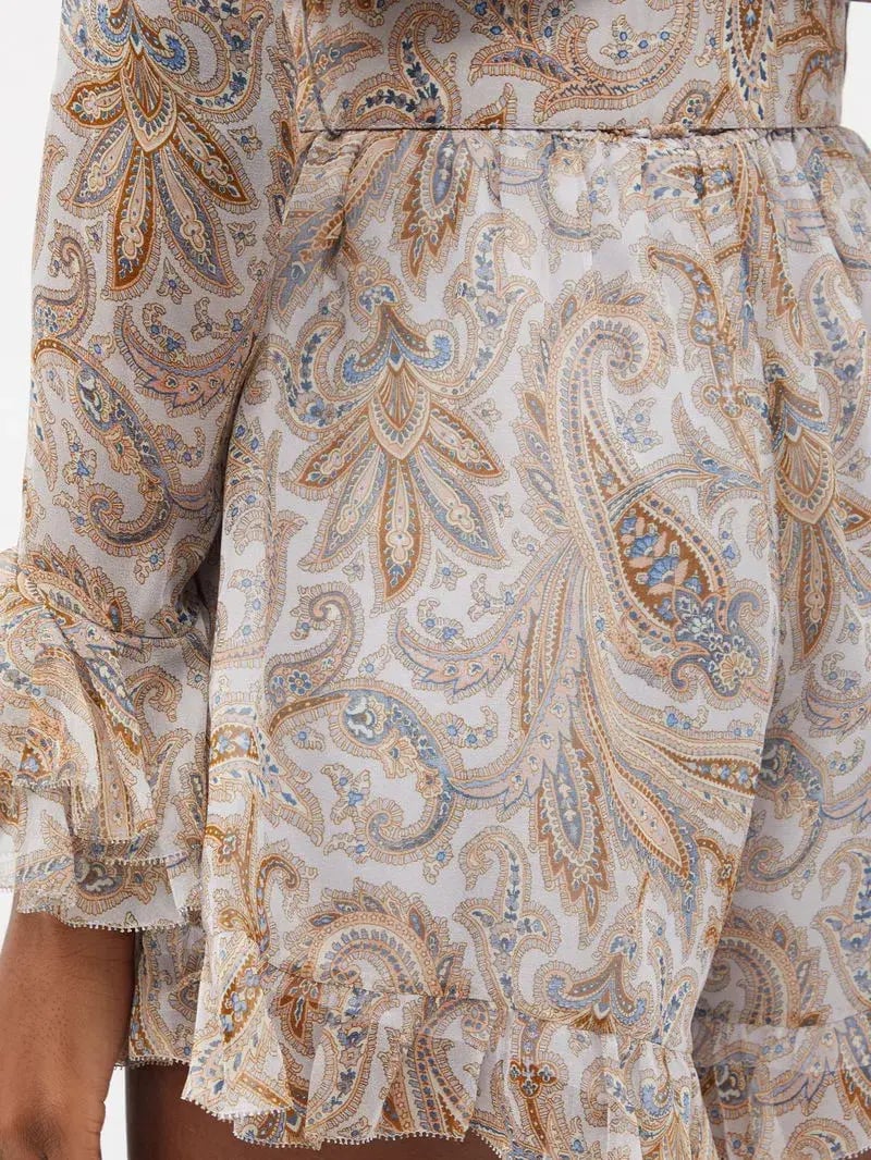 Zimmermann Luminous Paisley Silk Playsuit Size 0 / AU 8 photo 6