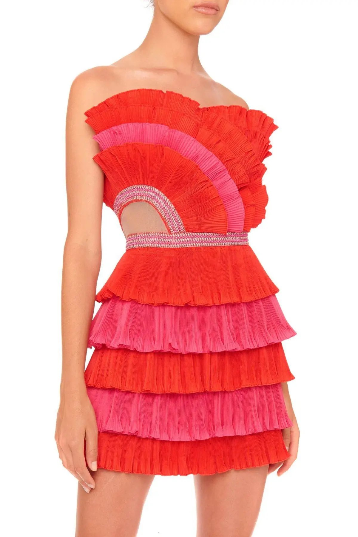 Eliya the Label Maryanne Mini Dress Red and Pink Size XS/Au 6 photo 3