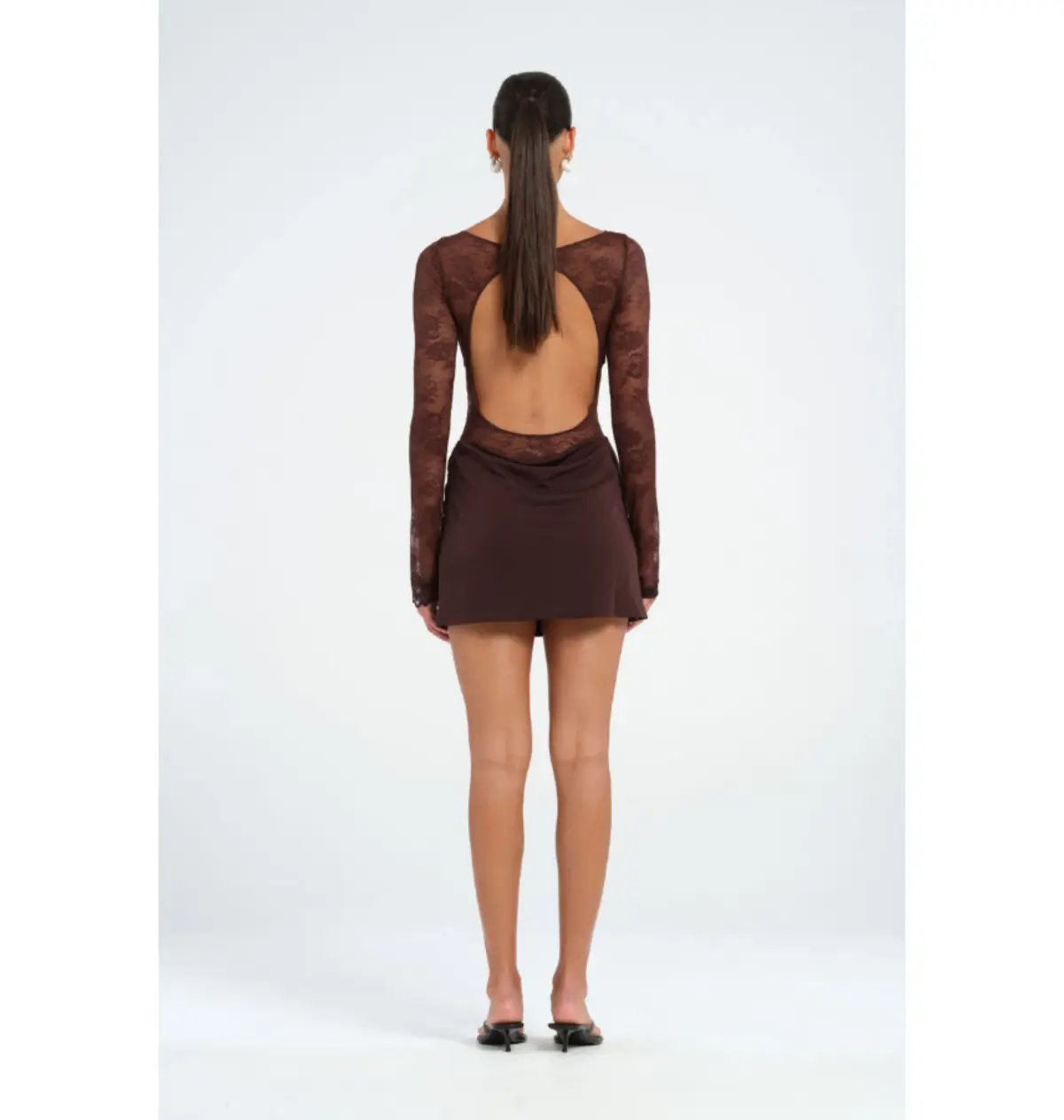 Benni Oskar Mini Dress Brown Size AU 6 photo 3