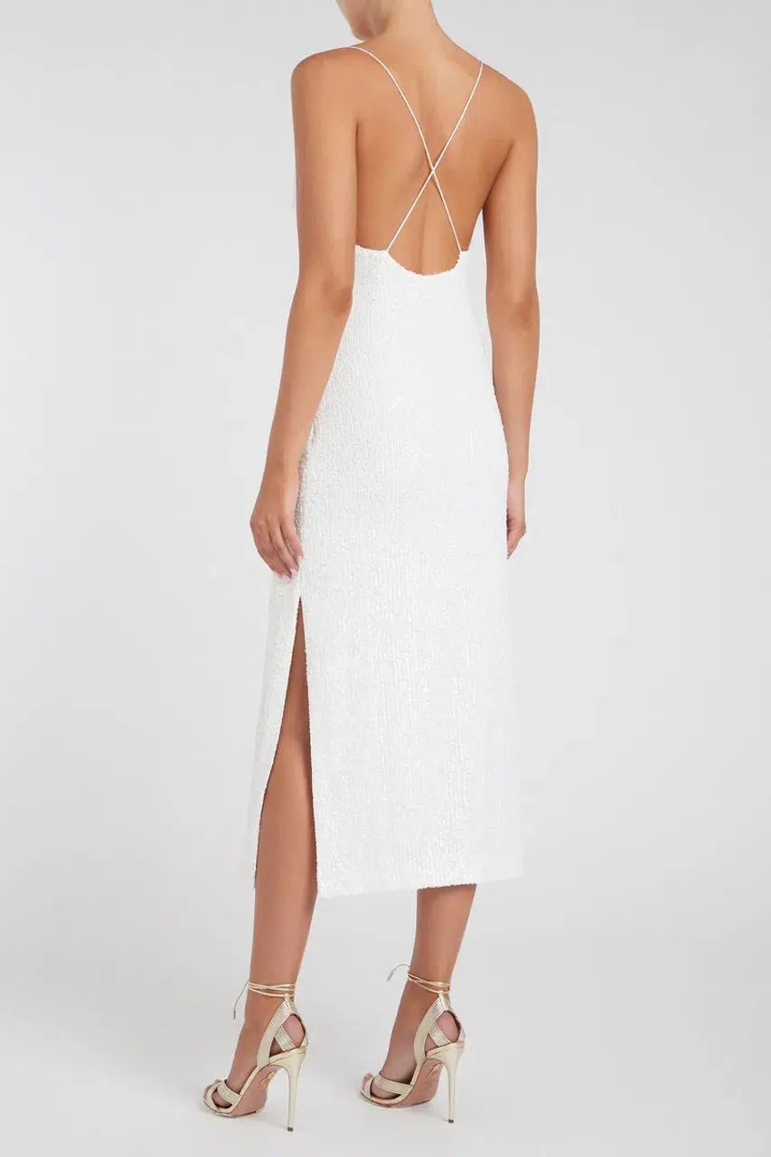 Rebecca Vallance Sylvie Midi Dress White Size AU 6 photo 2