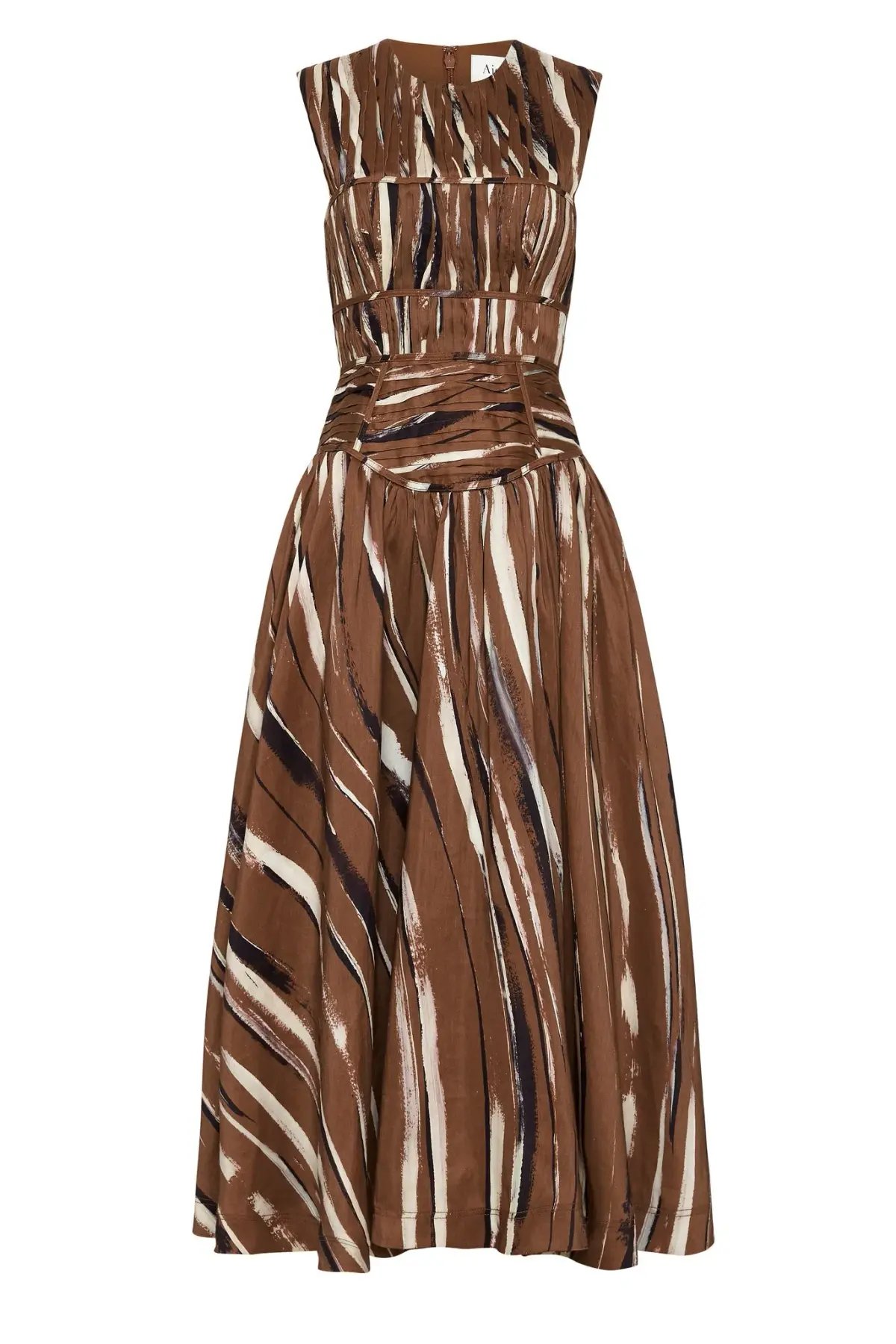 Aje Gabrielle Midi Dress Brown Size 6 / XS photo 5