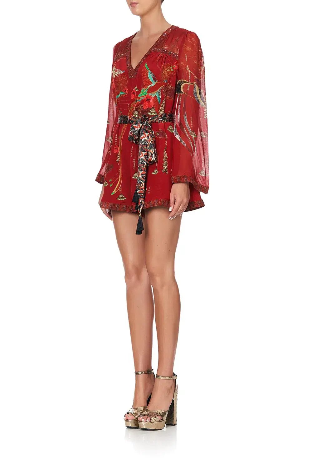 Camilla Panelled Playsuit with Belt Forbidden Fruit Size XS/AU 8 photo 5