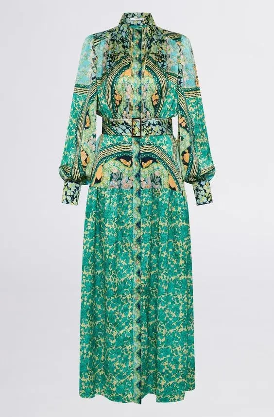 Sheike Georgia Shirt Dress Print Size 12 photo 3