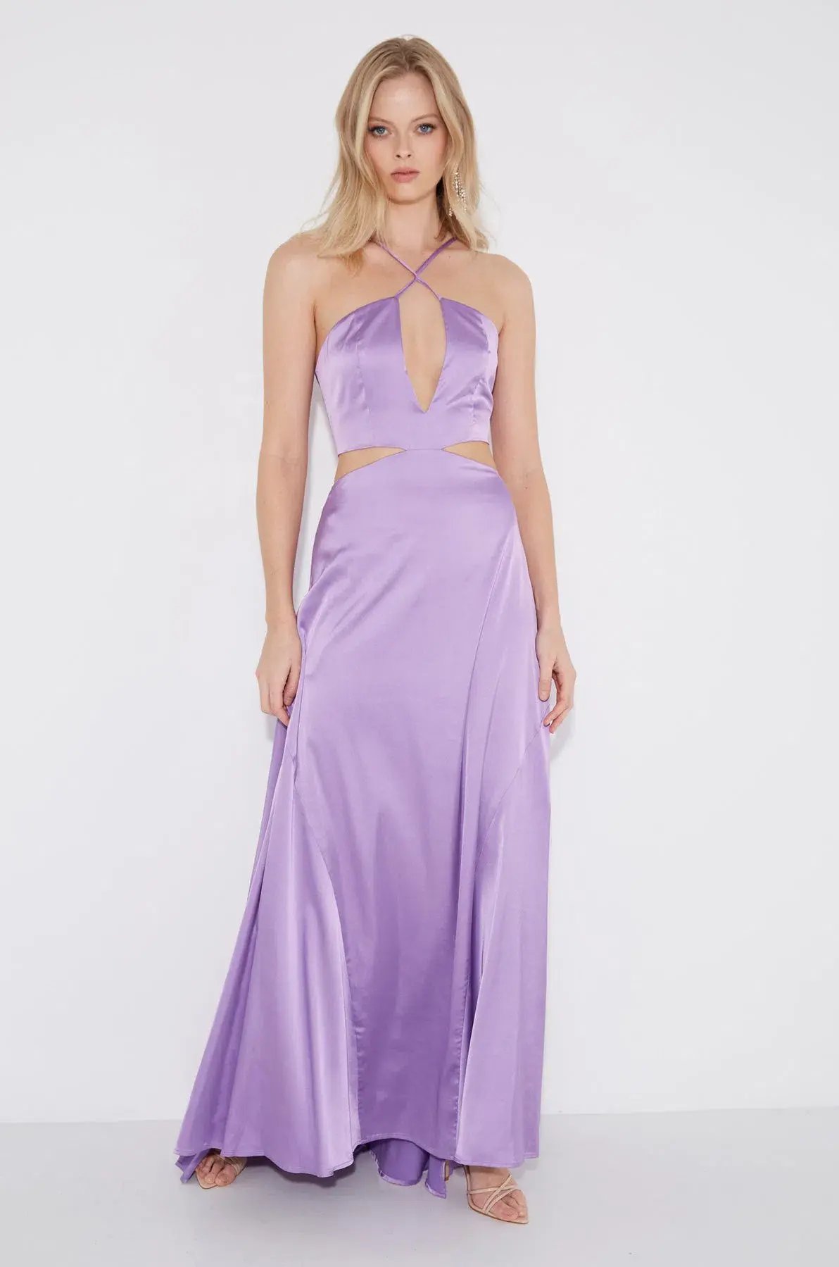 Sonya Moda Zena Maxi Gown Lilac Purple Size 6 photo 4