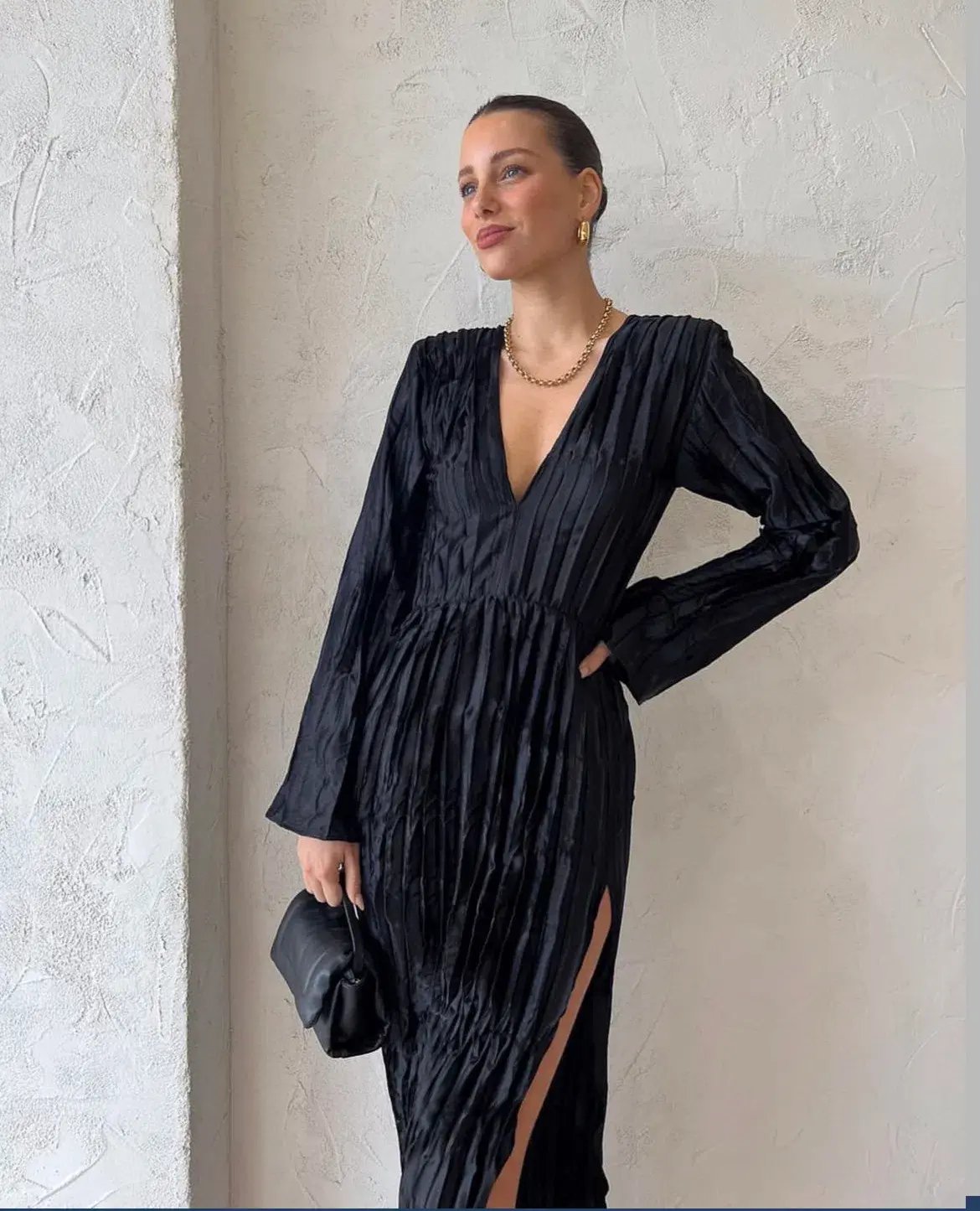 L’Idee Costes Maxi Dress Noir Size 14 photo 2