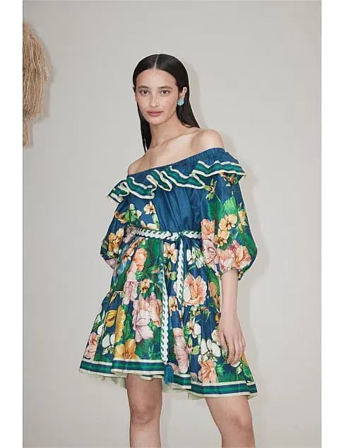 Alémais Lyla Frill Neck Mini Dress Floral Size 8 photo 5