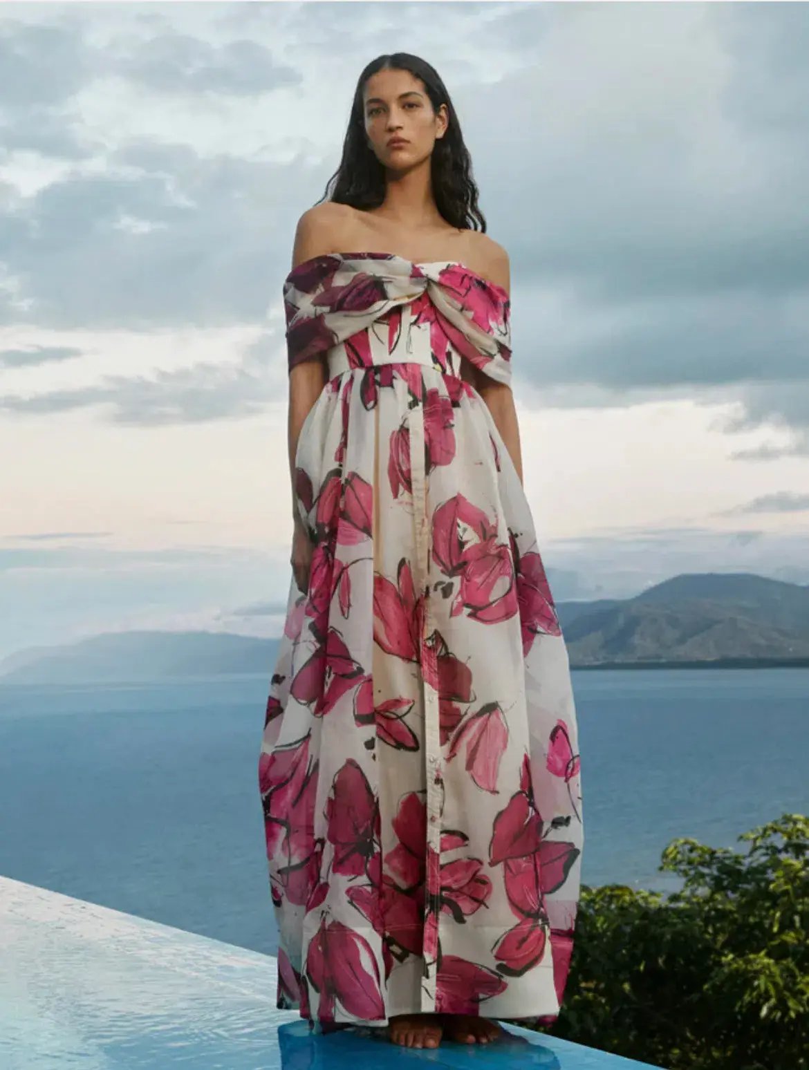 Aje Cordelia Corseted Maxi Dress Falling Florals Size XL / AU 14 photo 3