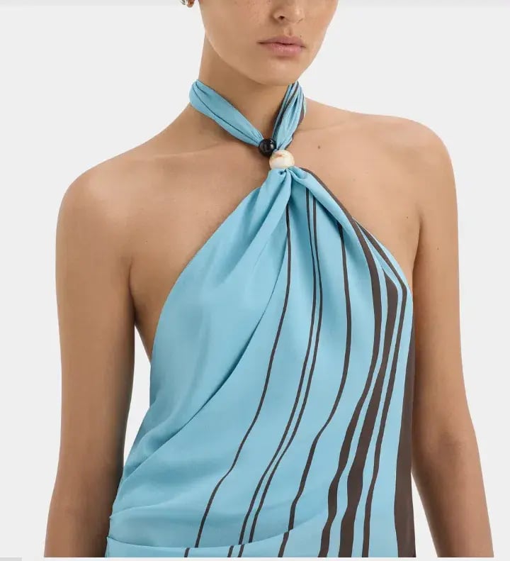 Rioja Halter Scarf Maxi Dress by SIR. photo 4
