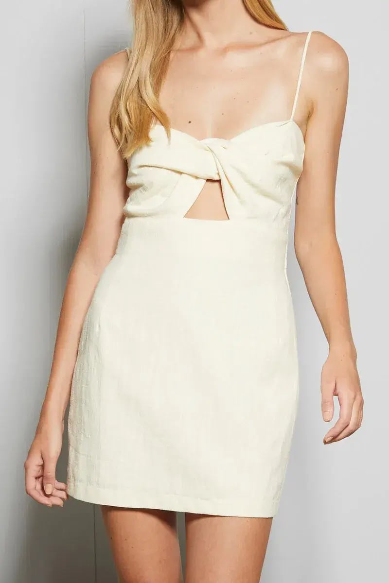 Bec and Bridge Ana Mini Dress Butter Yellow Size 14 photo 2