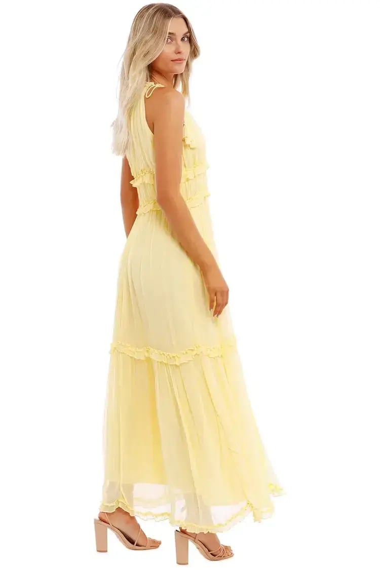 Ministry of Style Vintage Dreams Midi Dress in Butter Size 8 photo 5