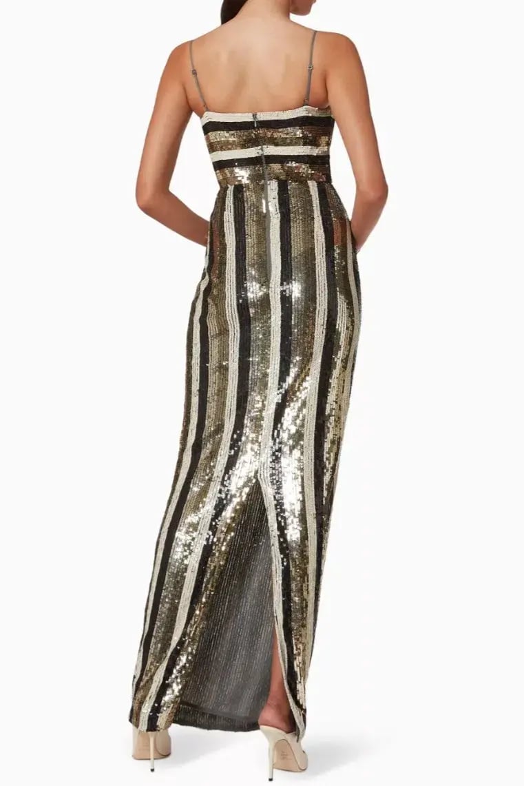 Rachel Gilbert Titan Gown Sequin Size 3 / AU 12 photo 3