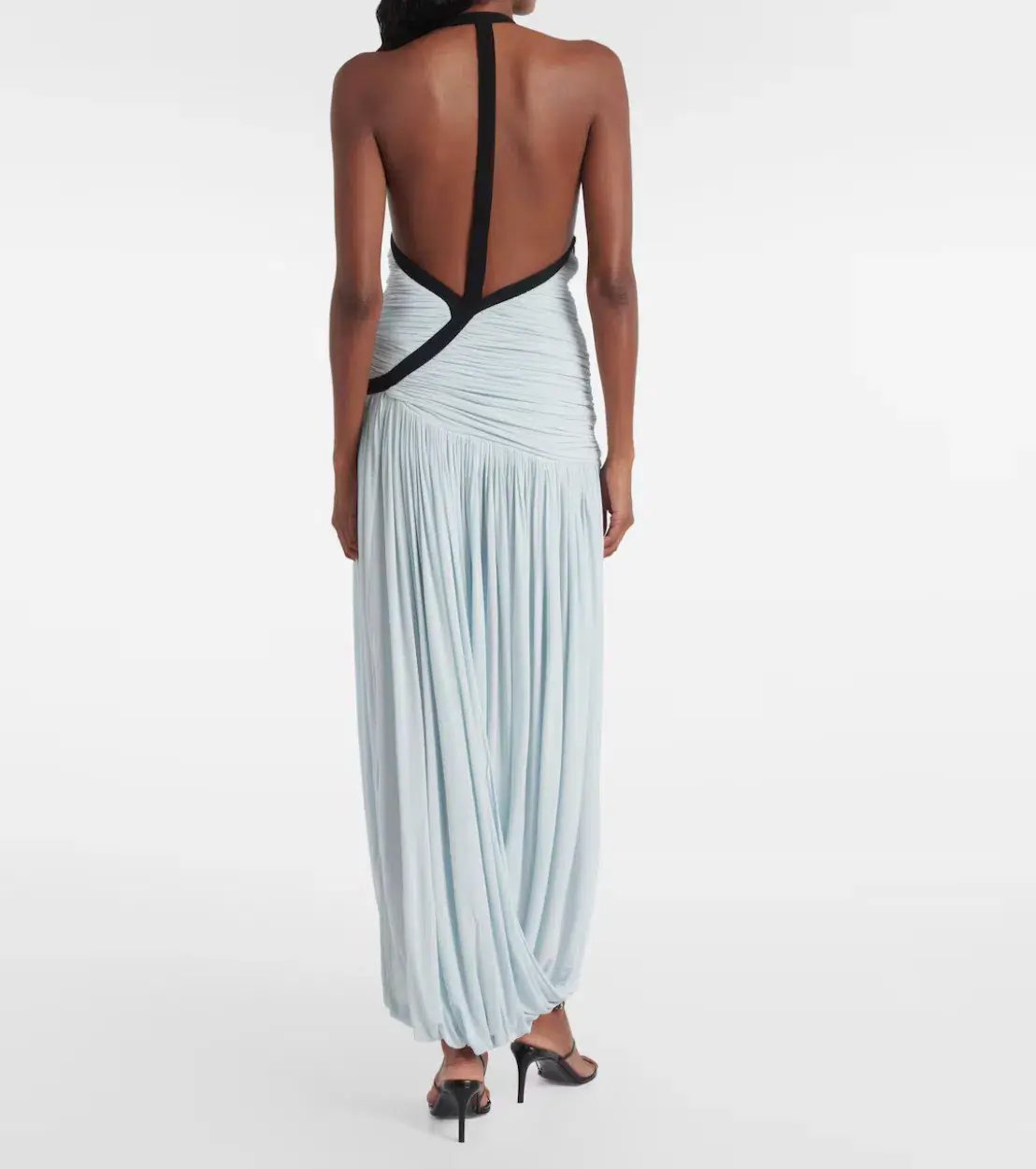 Christopher Esber Suspended Ruched Jersey Maxi Dress Size 8 photo 2