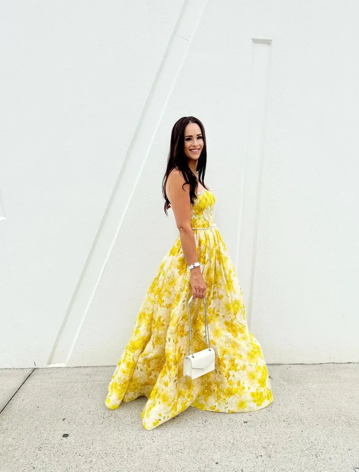 Zimmermann Wonderland Shell Gown Yellow Floral Size 1 / AU 10 photo 4
