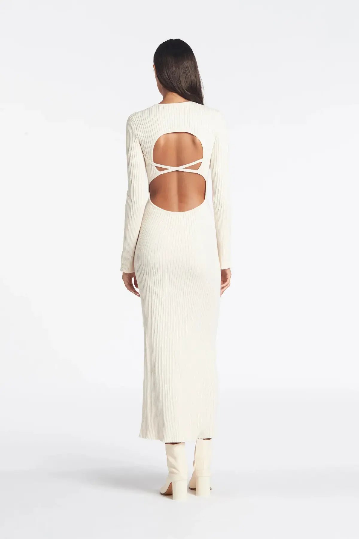 Sir The Label Enes Open Back Dress Cream Size 0 / Au 6 photo 2