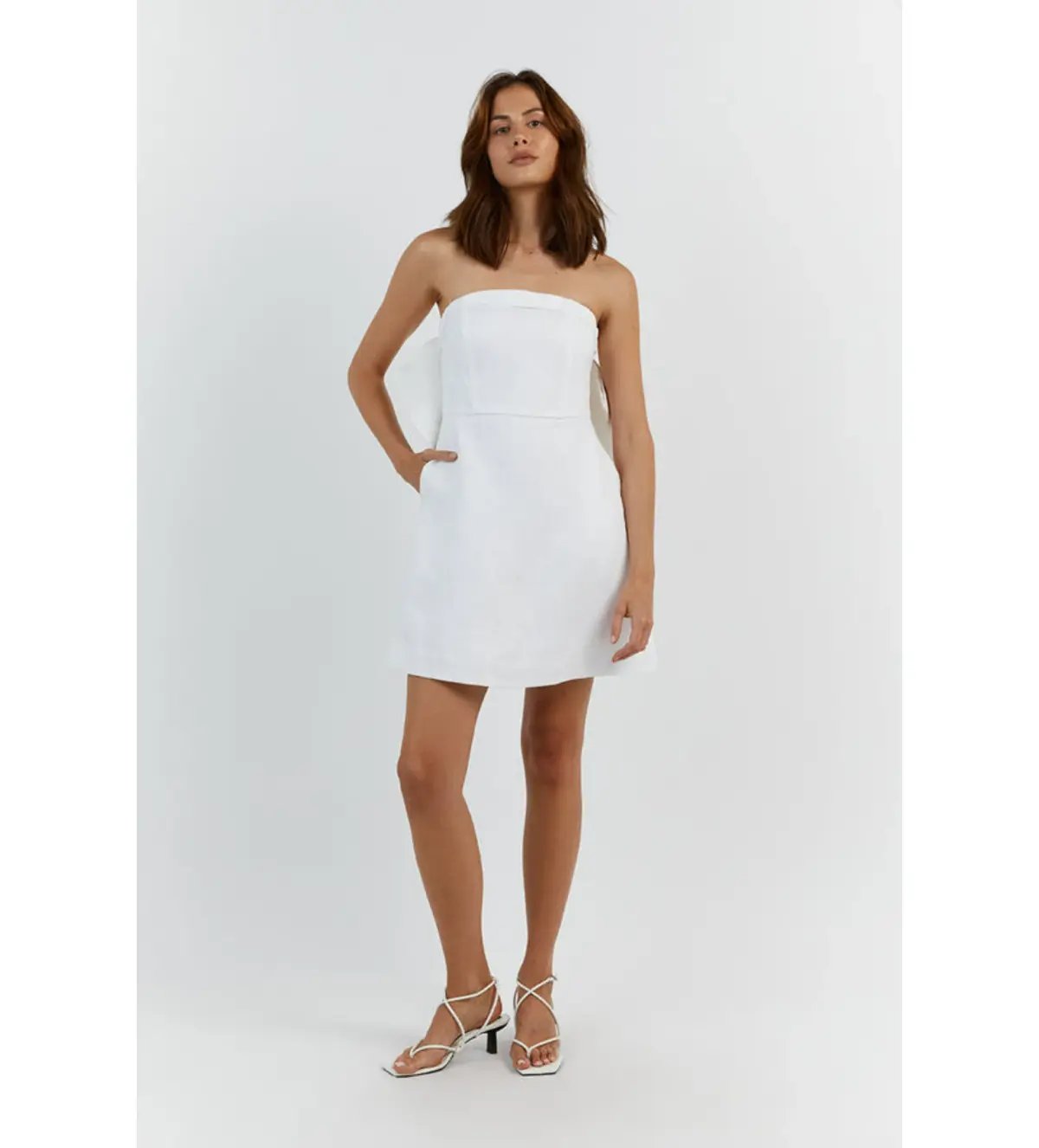 Manning Cartell Reverie Lace Sleeve Dress White Size 10 photo 16