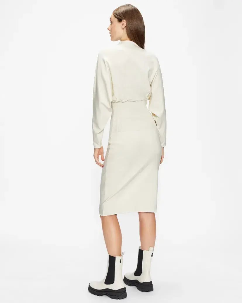 Ted Baker Alice Cocoon Midi Dress in Cream Size 1 / AU 8 photo 2