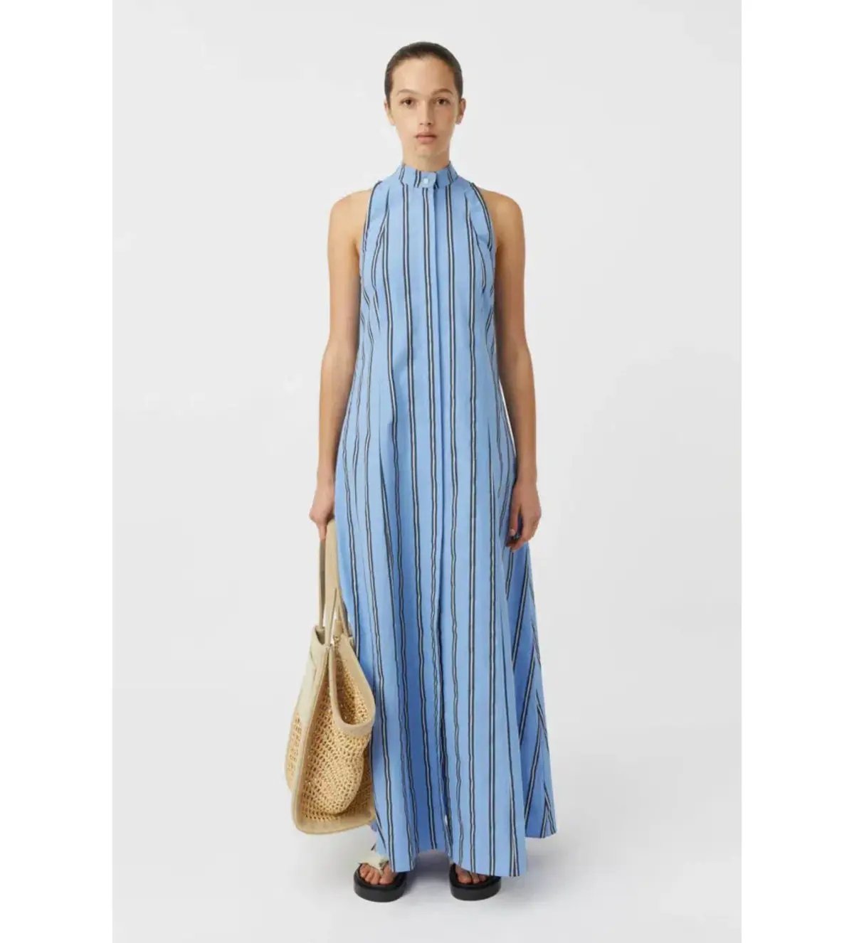 Camilla And Marc Maxi Dress Atoll Stripe Size 12 photo 3