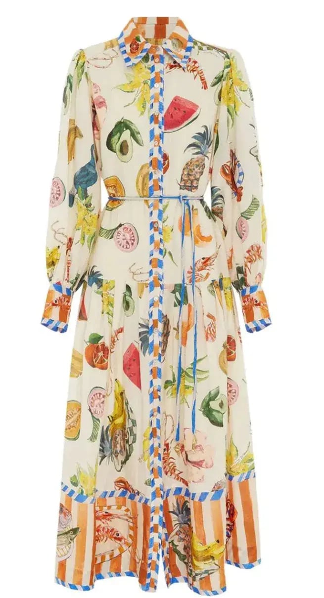 Alemais Theo Shirt Dress Multi Print Size 10 photo 4