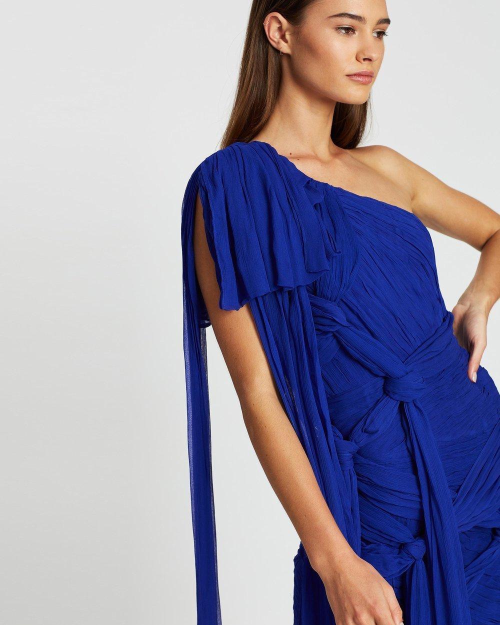Thurley Crest One Shoulder Dress Royal Blue size 6 photo 4