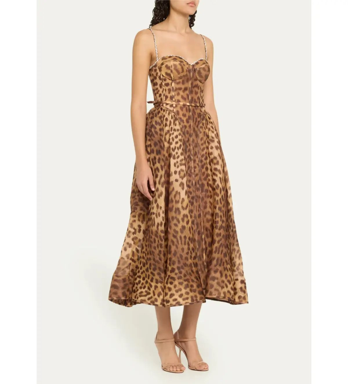 Zimmermann Crush Panelled Midi Dress Leopard 1 / AU 10 photo 3