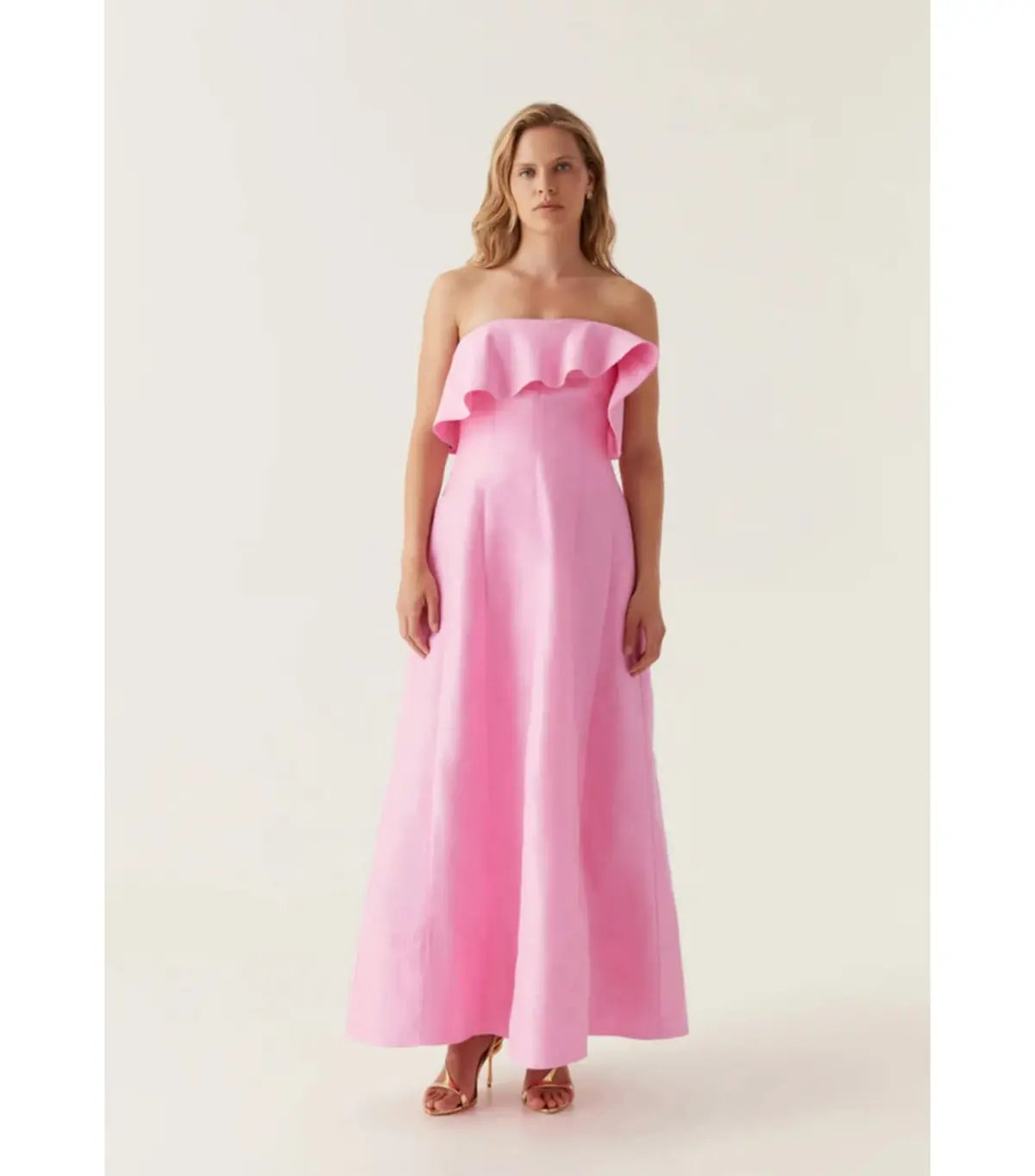 Aje Shallows Strapless Gown Pink Size AU 10 photo 2