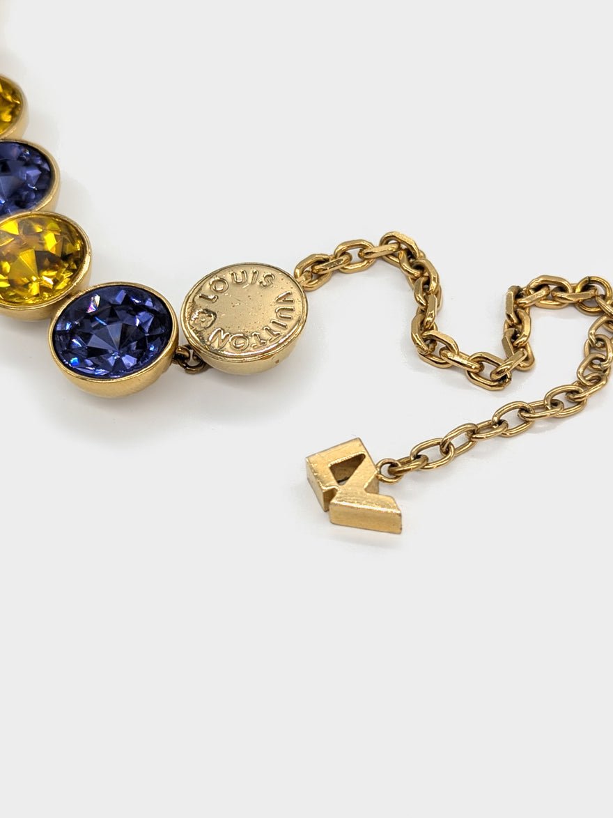Louis Vuitton Purple and Yellow Crystal Necklace photo 3