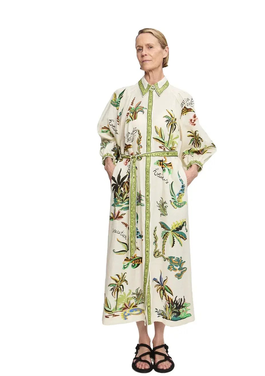 Alémais Day Dream Shirtdress Maxi Dress Print Size 16 photo 4