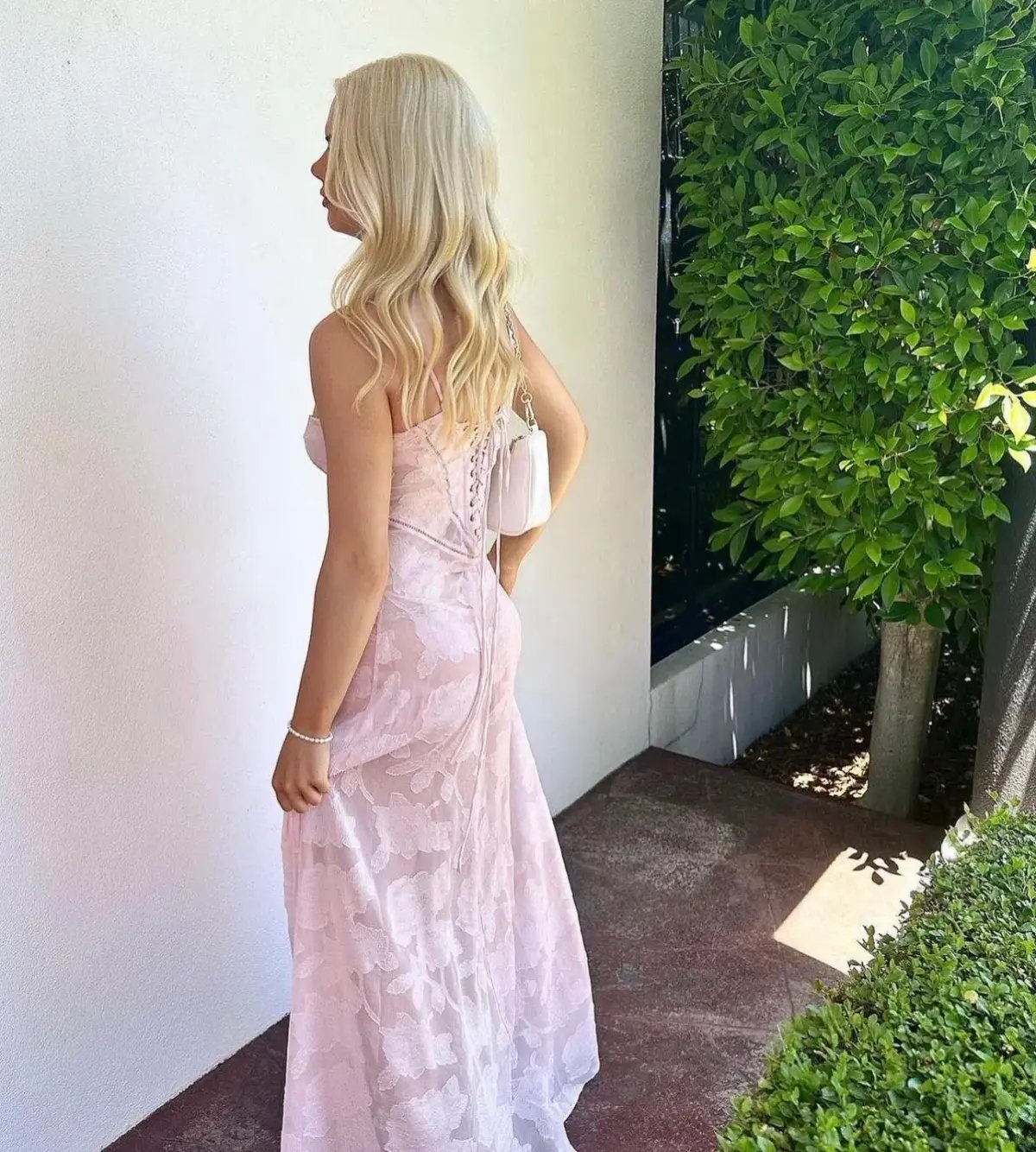 House of CB Seren Floral Lace Back Maxi Dress Blush Size S / AU 8 photo 4