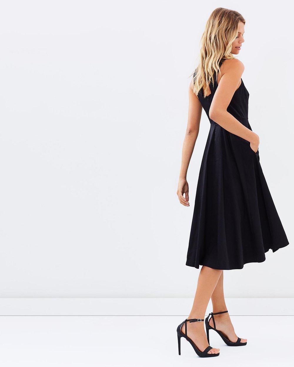Marcs Numero Uno Cotton Sheen Dress Black Size 8 photo 2