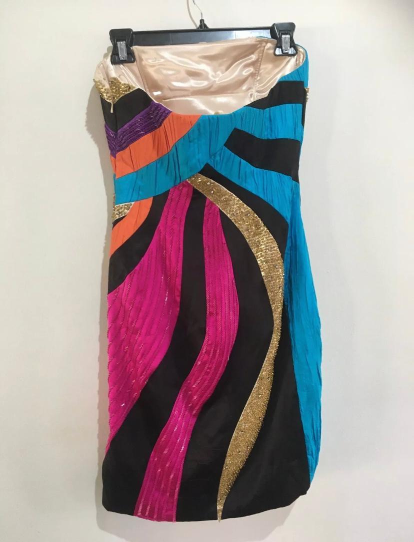 Sherri Hill Mini Dress Print Size 10 photo 2