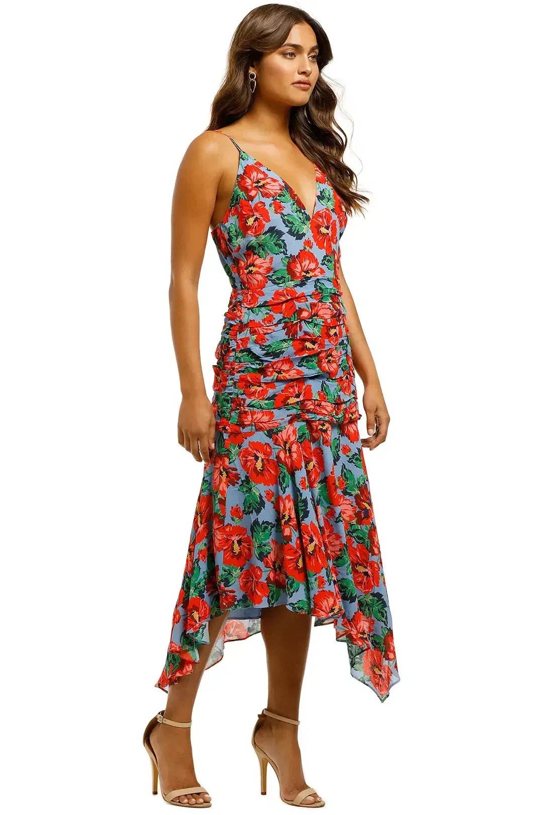 Talulah Luscious Midi Dress in Luna Red Print Size 10 photo 2