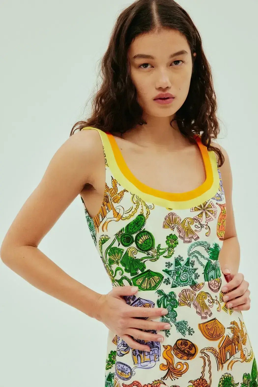 Alemias Fiesta Mini Dress Print Size 12 photo 2