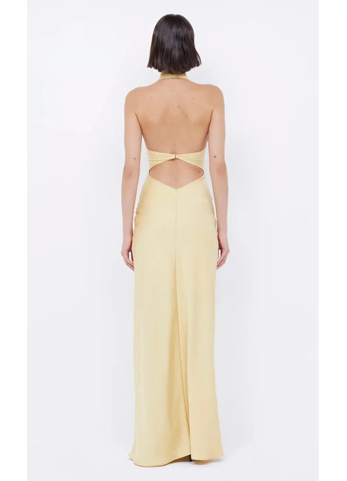Bec & Bridge Solare Halter Dress Citrus Yellow Size S/AU 8 photo 3