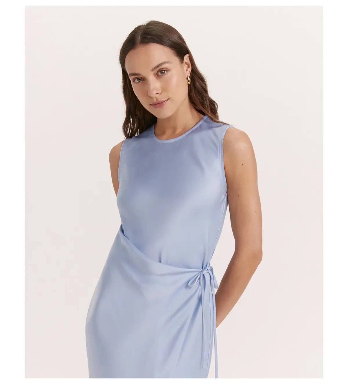 Saba Jayde Wrap Midi Dress in Blue Size AU 10 photo 2