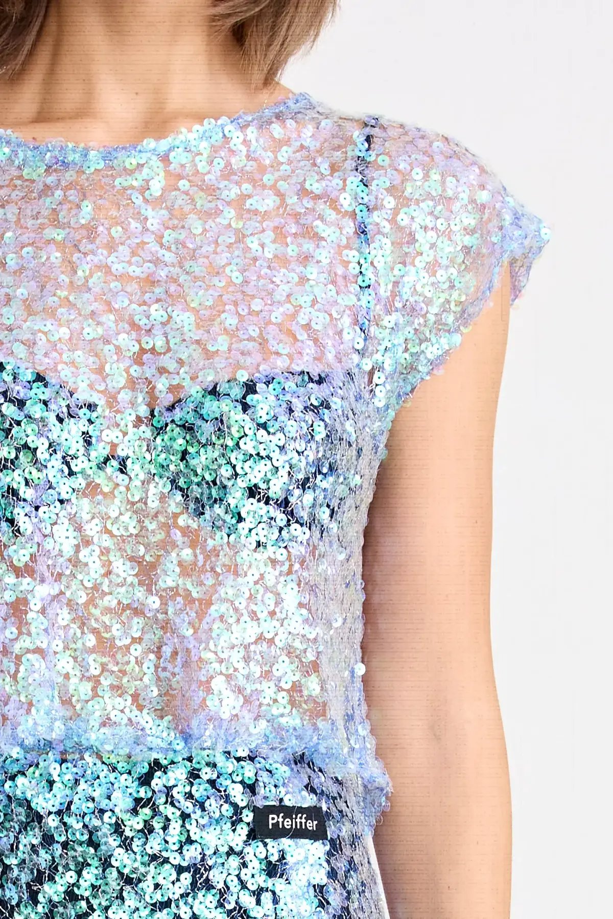 Pfeiffer Delphine Skirt in Aquamarine Sequin Size M / AU 10 photo 6