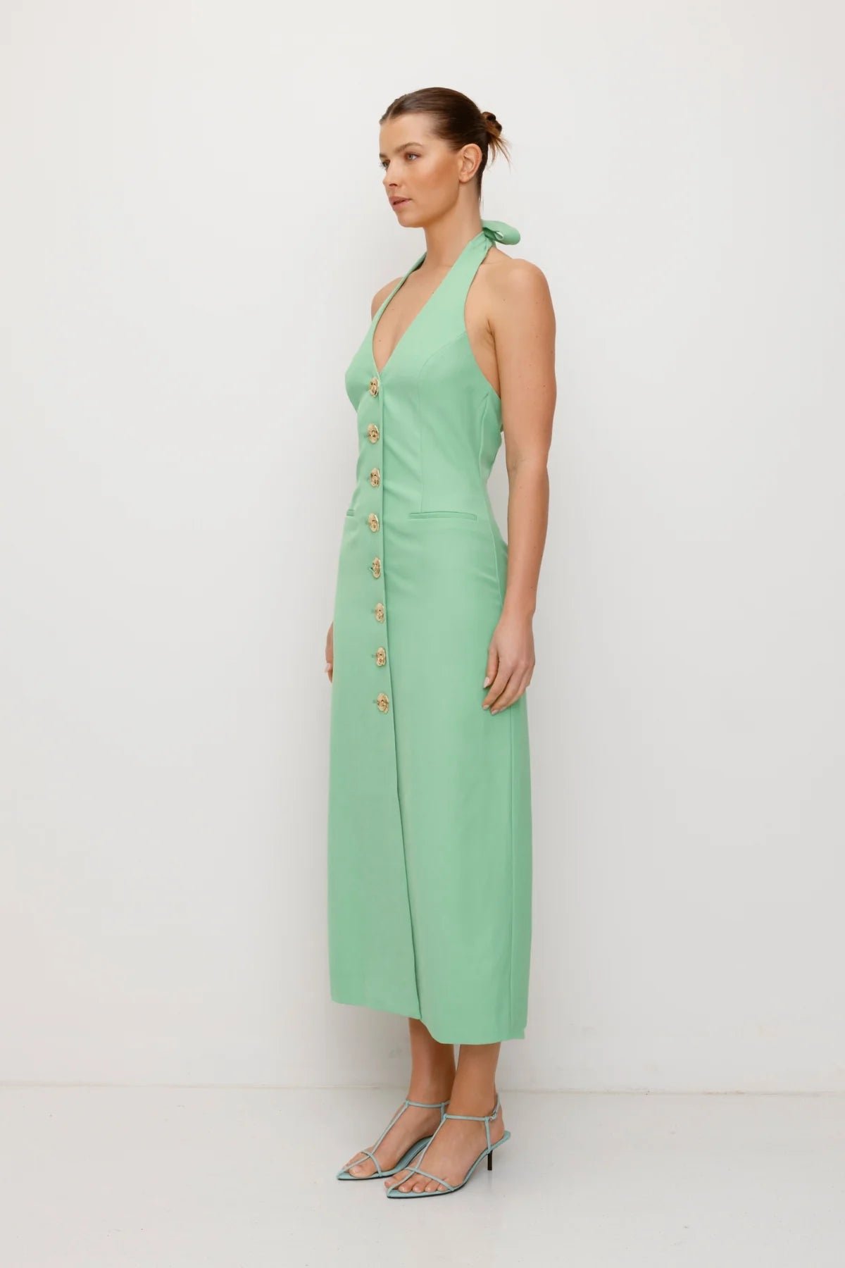 THE WOLF GANG IRIDA MAXI DRESS - SAGE photo 5