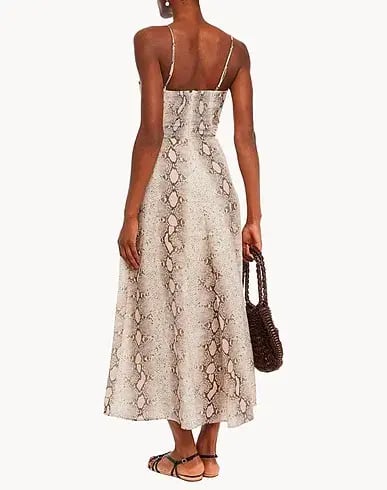 Zimmermann Bellitude Python Cut Out Midi Dress Animal Print Size 1 / AU 10 photo 3