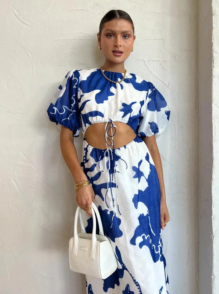Sir the Label Vivi Frill Maxi Dress Blue Size 1 / AU 8 photo 2