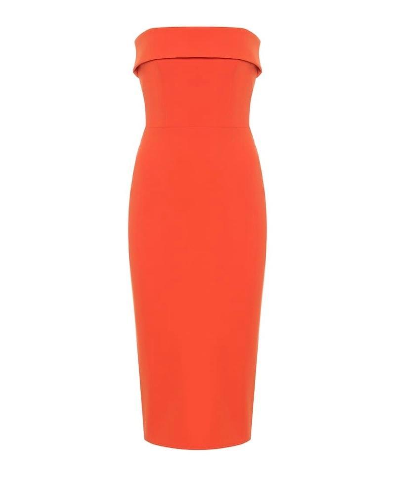 Alex Perry Audra Crêpe Dress Orange Size 10 photo 4