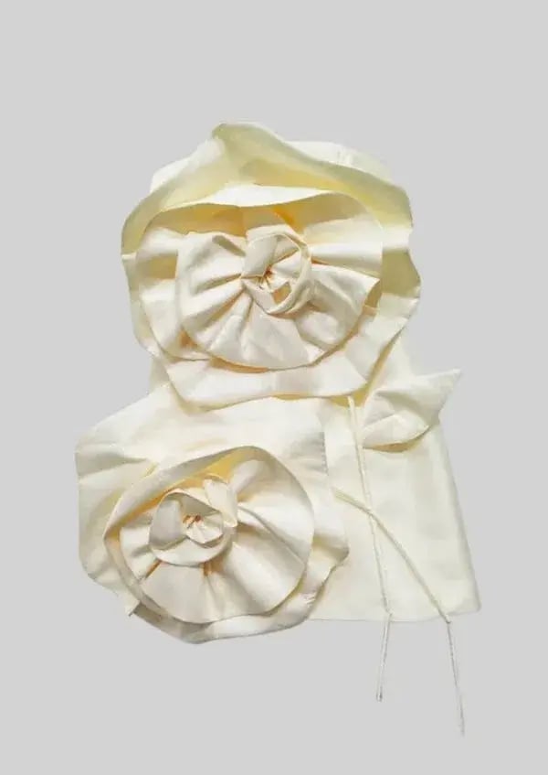 Mew Mews Anwen Flower Mini Dress Ivory Size 10 photo 3