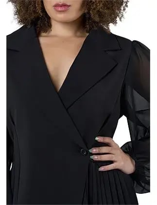 PINK DUSK-FEVERISH NIGHTS TUXEDO MINI DRESS photo 5