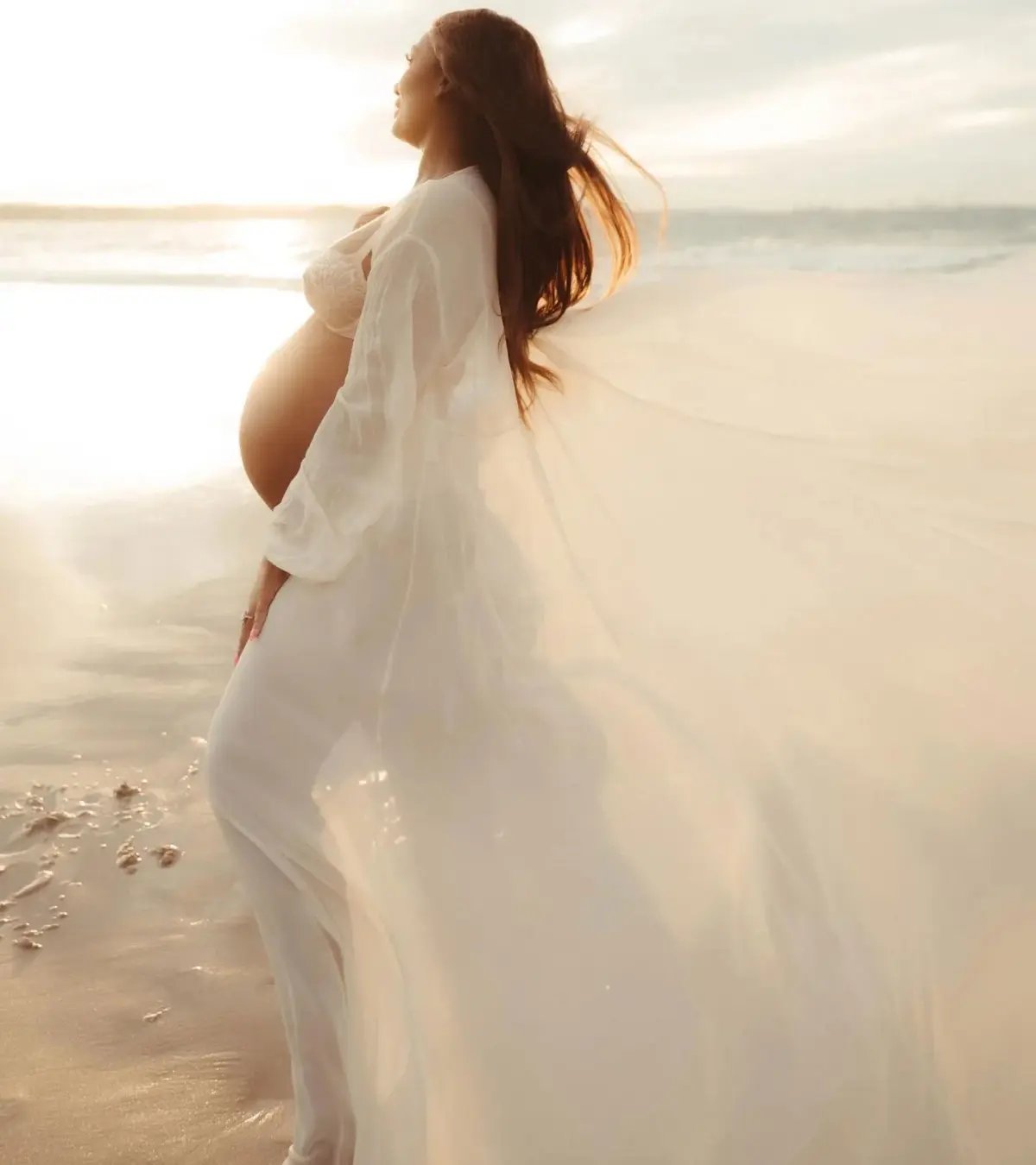 Robed.Co Sheer White Robe One Size photo 4