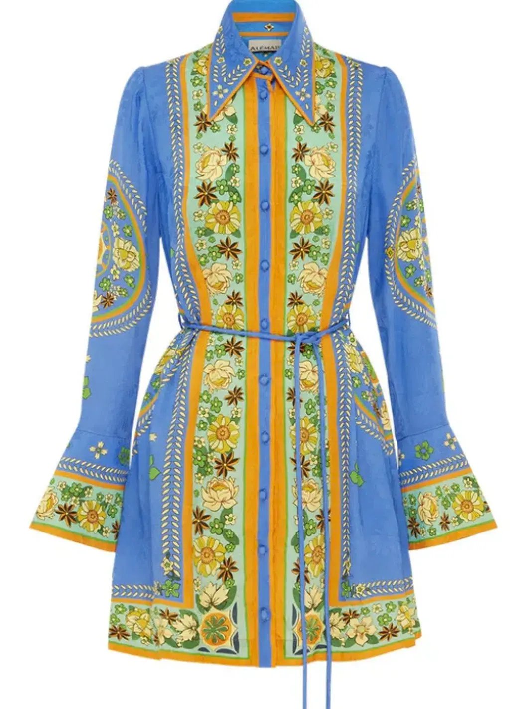 Alemais Linda Mini Dress Blue/Print Size 8 photo 2