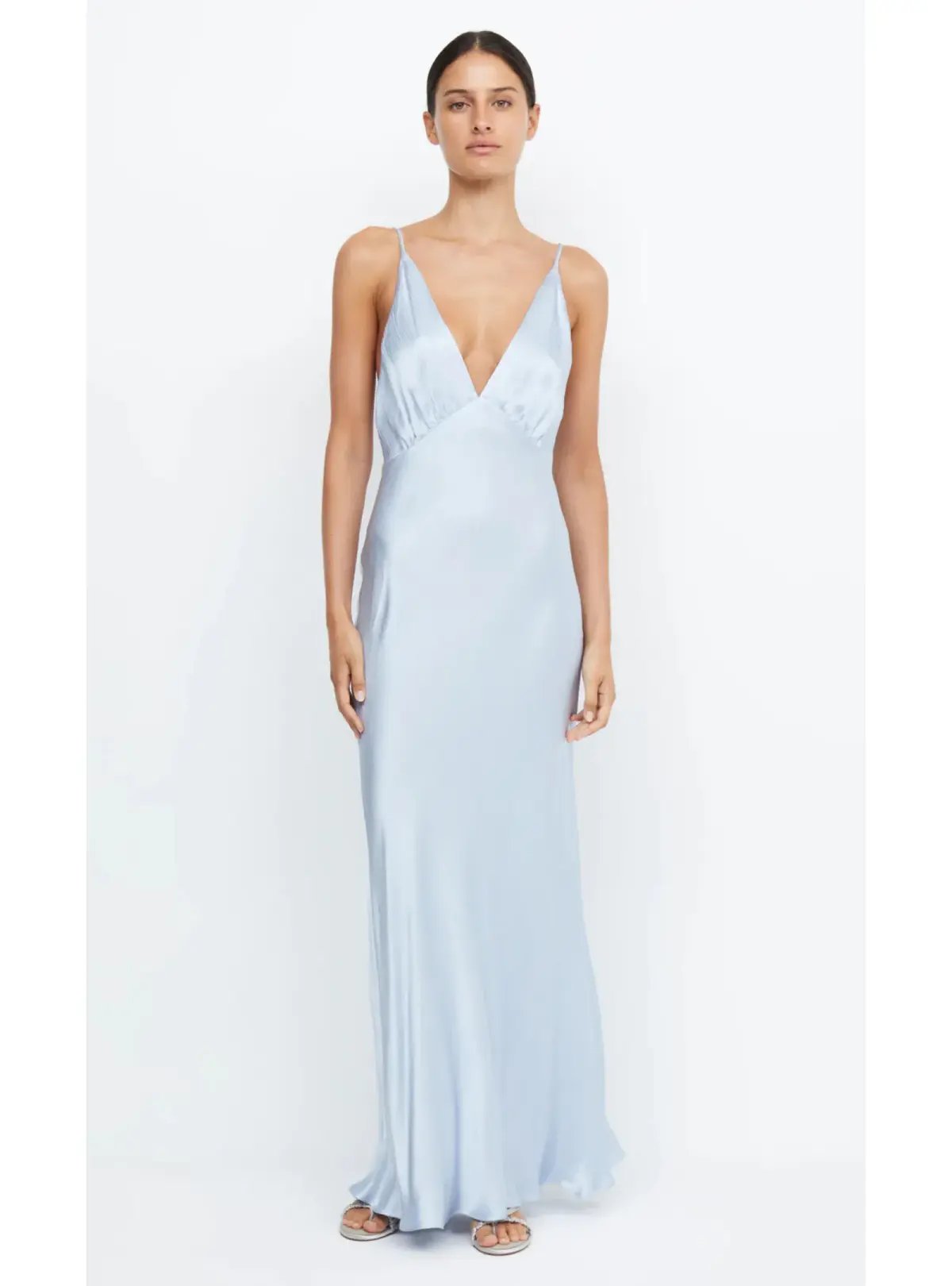 Bec & Bridge Moon Dance V Maxi Dress Dust Blue Size AU 6 photo 2