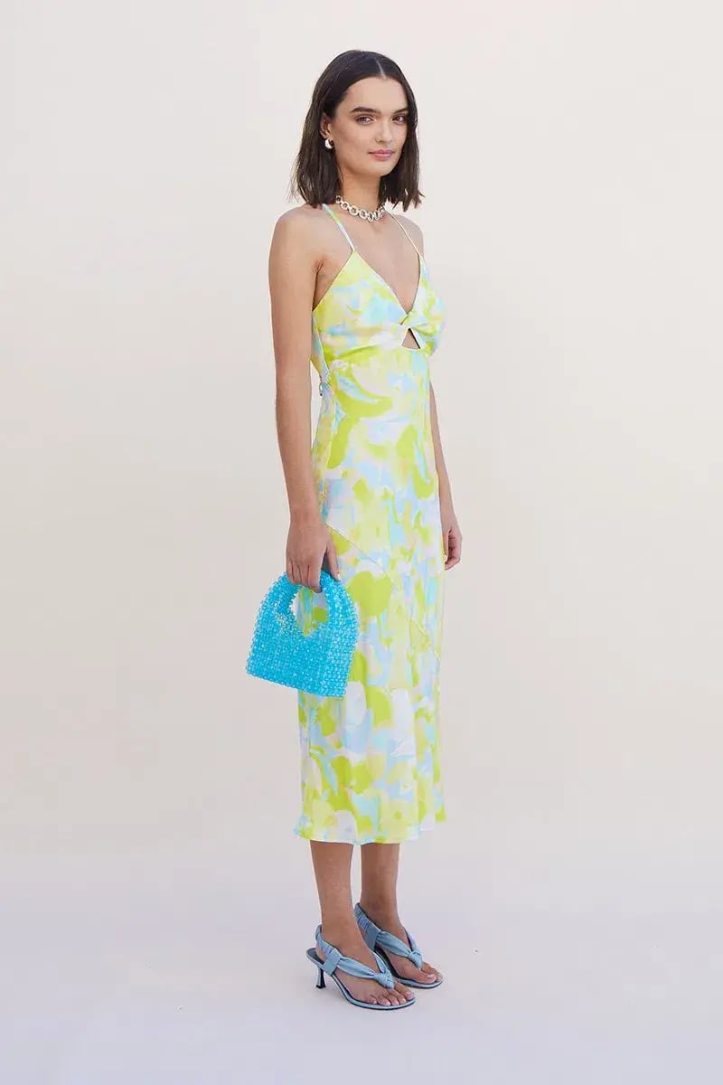 Suboo Kaleidoscope Twist Front Slip Dress Splash Print Size XS / Au 6 photo 2