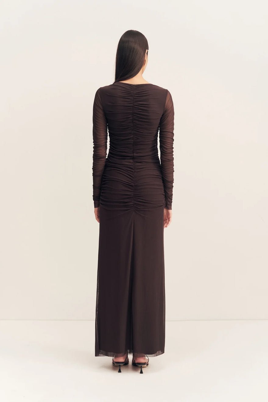 Shona Joy Mira gathered Maxi Dress - Ganache photo 2