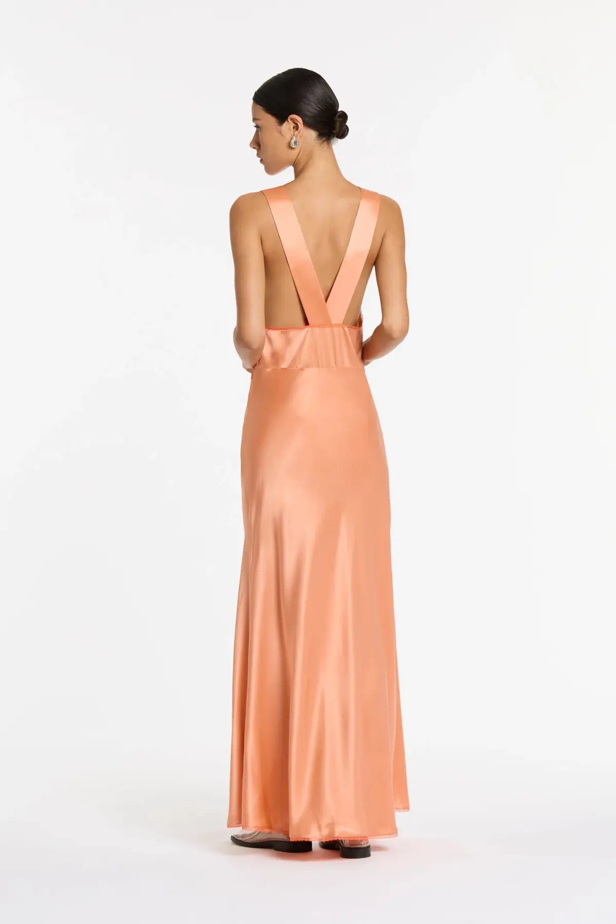 Aries Cut Out Maxi Dress Peach Size 8 photo 2