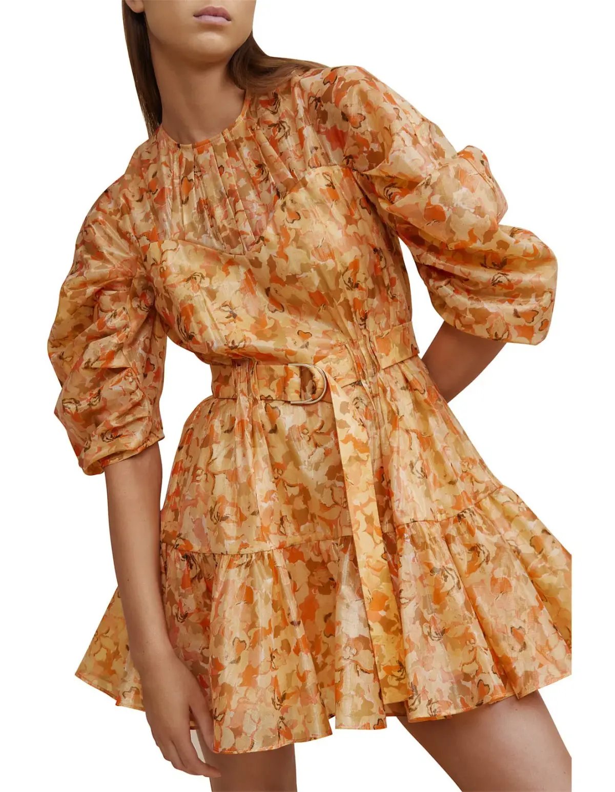 Acler Bonhill Mini Dress in Peach Parfait Size 12 photo 3