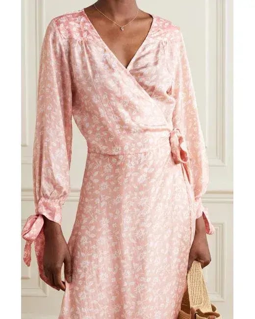 Hannah Artwear Luna Silk Wrap Maxi Dress Floral One Size photo 2
