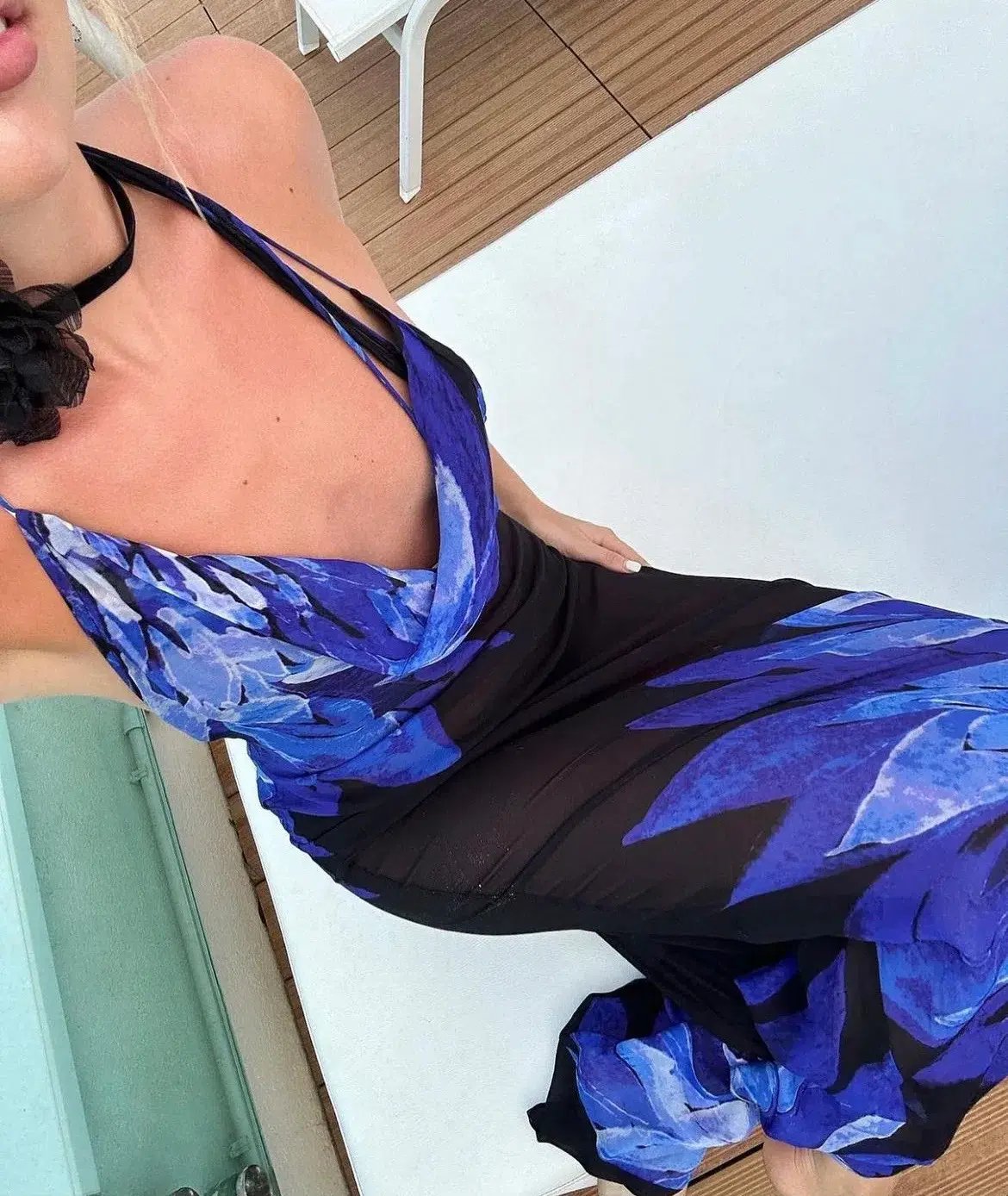 Rat & Boa Coralina Maxi Dress Blue Size M/Au 10 photo 2